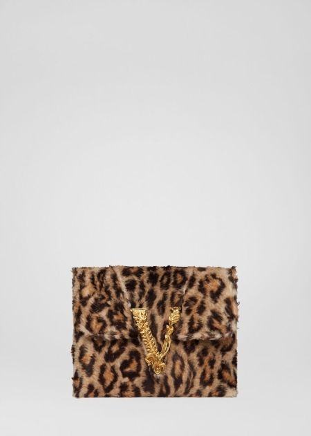 Versace Virtus Faux Fur Clutch Väska Dam - 687154STI